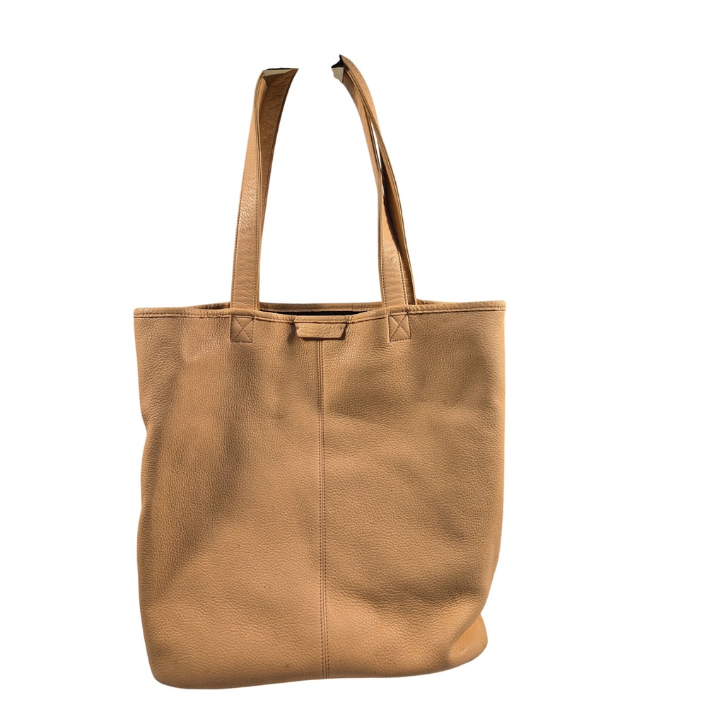 Leatherology Belmont Structured Tote Peach Pebbled Leather Shoulder Bag